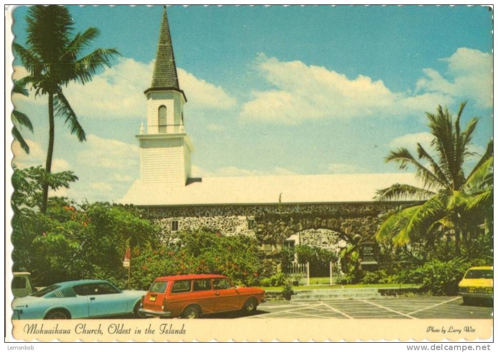 USA, Mokuaikaua Church, Kailua, Kona, Hawaii, 1974 Unused Postcard [P8817] - Big Island Of Hawaii