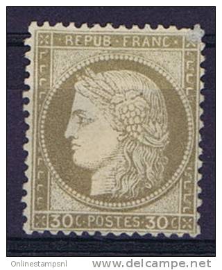 France : Y 56  , MH/Neuf*,  Cote &euro; 875, A Coin Droit Top :légèrement Endommagé - 1871-1875 Ceres