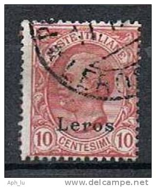 Ital. Ägäis, 1912, Leros, 10 Cent., MiNr. 5V, Gestempelt (a290706) - Ägäis (Lero)