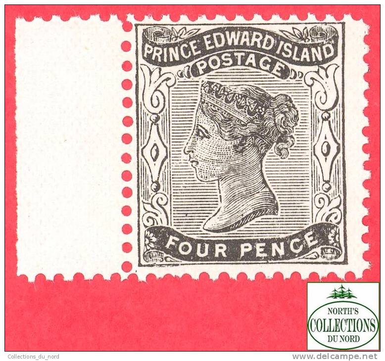 Canada  Prince Edward Island # 9 Scott /Unisafe - Mint N/H - 4 Pence - Queen Victoria - Dated 1868-1870 / I.P.E - Unused Stamps