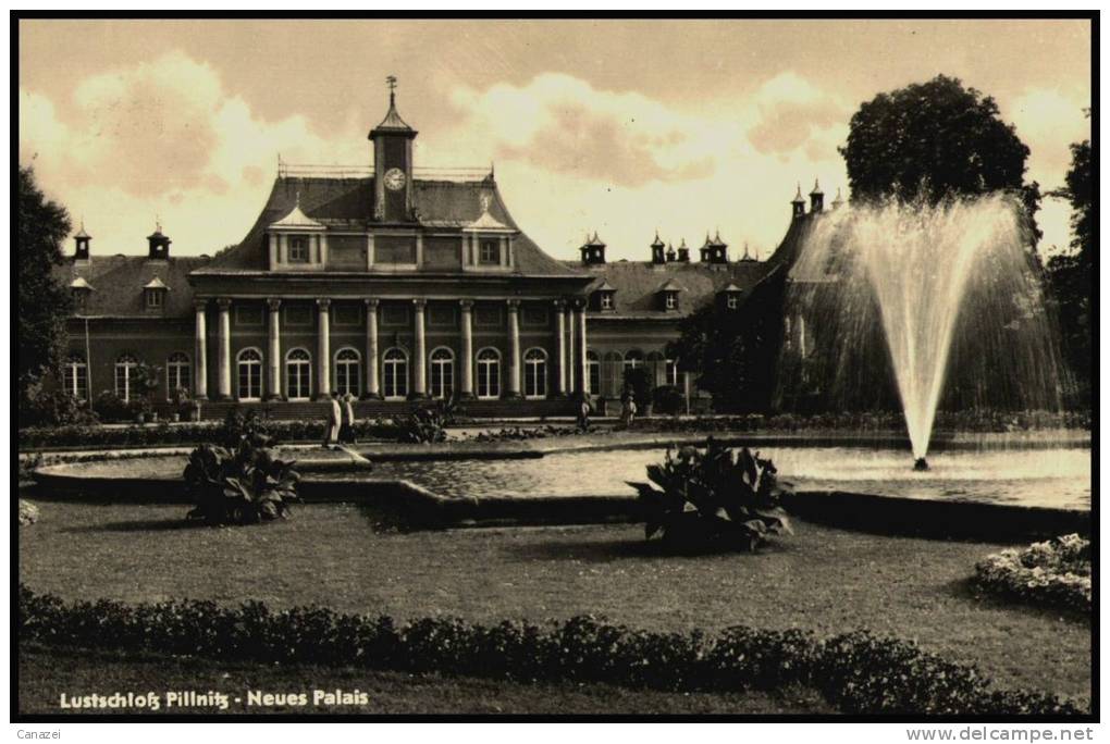 AK Dresden, Schloß Pillnitz, Neues Palais, 1958, Gel - Dresden