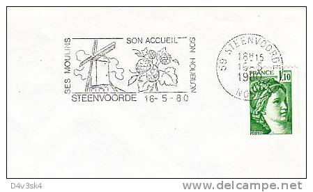 1980 France 59 Steenvoorde Windmill Moulin A Vent Mulino A Vento Windmuhle - Windmills