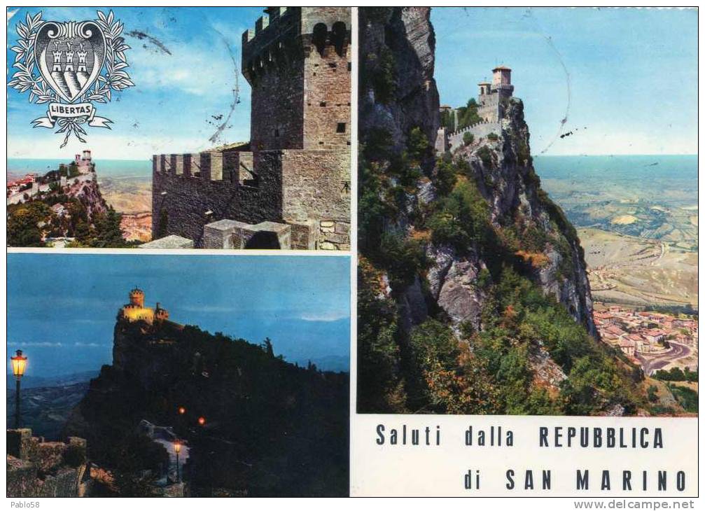 SAN MARINO   Unesco Heritage Viaggiata (francobollo Asportato) - San Marino