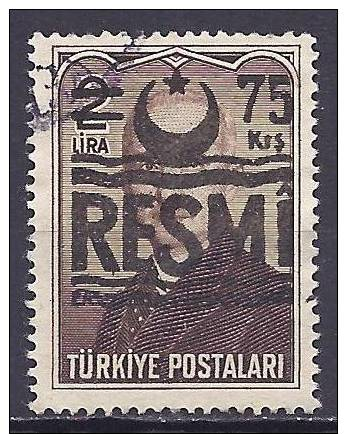 Turquie 1955 - Portrait De Ismet Inönü - Sellos De Servicio