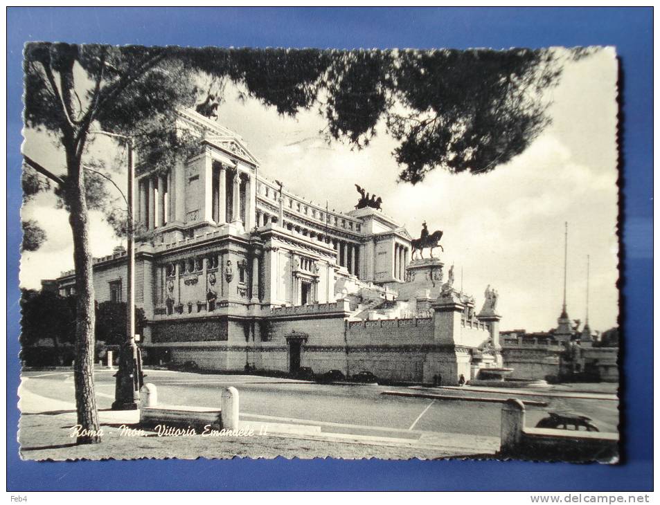 ROMA  - MONUMENTO A VITTORIO EMANUELE II - ALTARE DELLA PATRIA -VIAGGIATA  1957- BOLLO ASPORTATO    *(laz1157) - Altare Della Patria