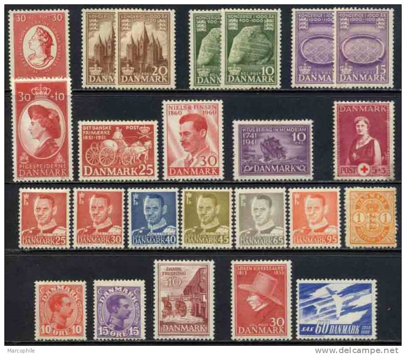 DANEMARK / ENSEMBLE DE TIMBRES */** / COTE +30.00 EUROS (ref 1363) - Nuovi