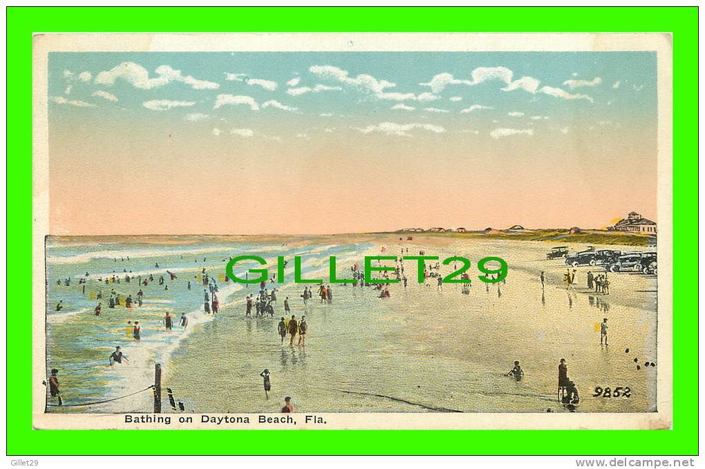 DAYTONA BEACH, FL - BATHING - ANIMATED - TRAVEL IN 1922 - PUB BY ASHEVILLE POST CARD CO - - Daytona