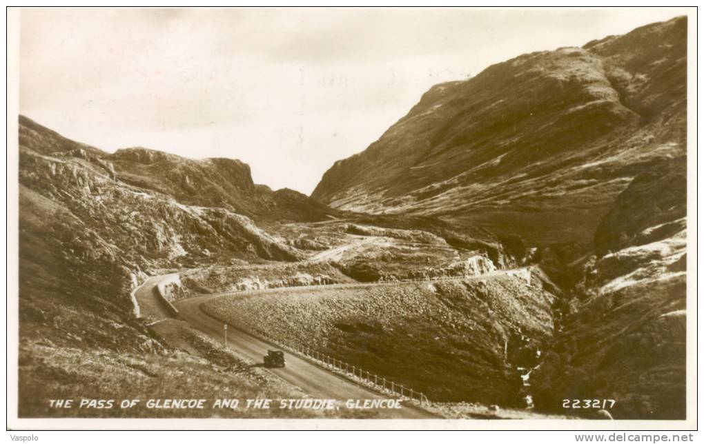 UNITED KINGDOM-SCOTLAND,THE PASS OF GLENCOE AND THE STUDDIE,GLENCOE -CIRCULATED-1951 - Argyllshire