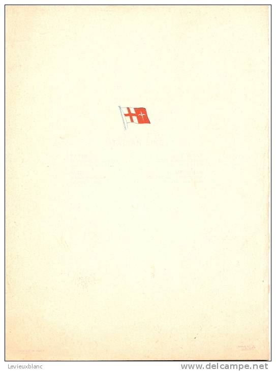 Compagnie Maritime/Italian Line/Couverture De Menu/ RICCOBALDI/Contes De Perrault/vers 1935-1950        MENU11 - Menus