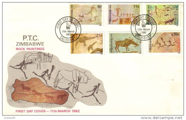 Zimbabwe - 1982 Rock Paintings FDC - Zimbabwe (1980-...)