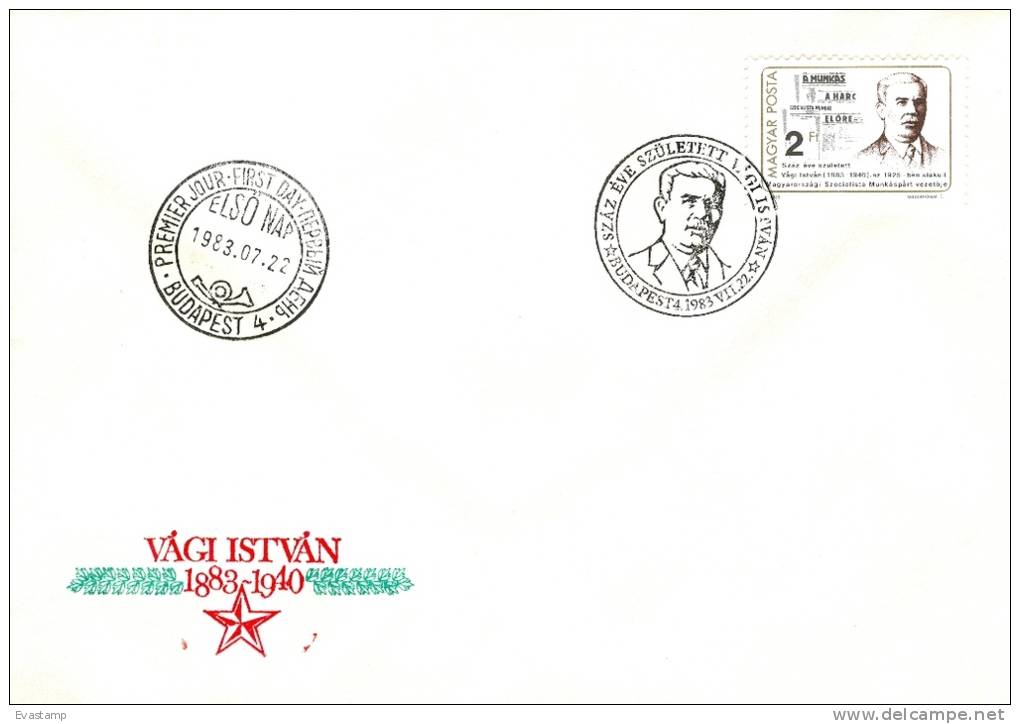 HUNGARY - 1983.FDC - Anti-fascist Martyr - István Vági - FDC