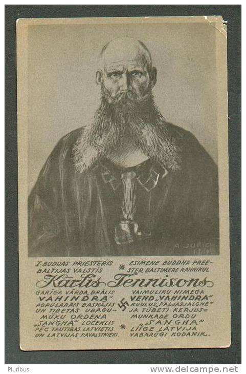 RARE!!!  BROTHER VAHINDRA ,  THE FIRST BUDDHIST PRIEST ON THE BALTIC COAST ,  OLD  POSTCARD - Buddhismus