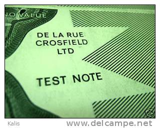 Test Note CROSFIELD  (no SYSTEMS, No INSTRUMENTS)Testnote, Ohne Einh., Beids. Druck, RRRRR, Gebr./USED - Altri & Non Classificati