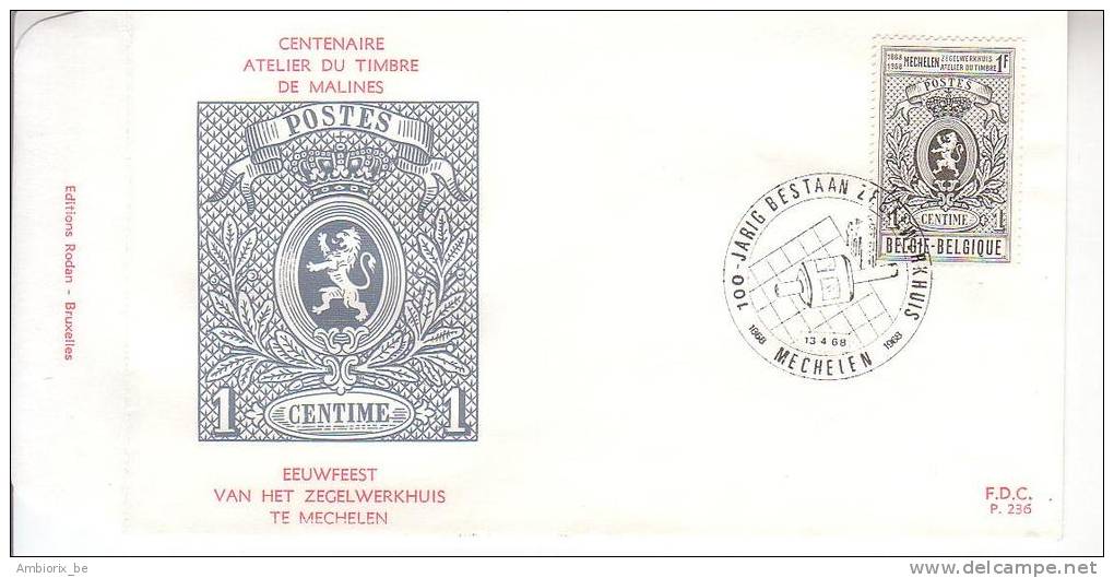 FDC Rodan 1447 Mechelen - 1961-1970