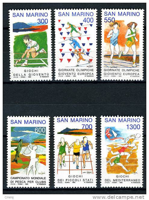 1993 - SAINT-MARIN - SAN MARINO - Sass. 1366/71 - NH - - Storia Postale