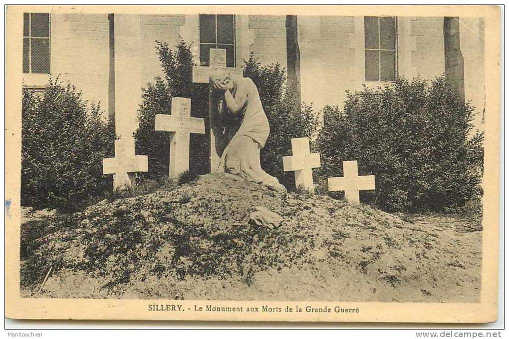 DEP 51 SILLERY LE MONUMENT AUX MORT DE LA GRANDE GUERRE COMME DES TOMBES RARE - Sillery