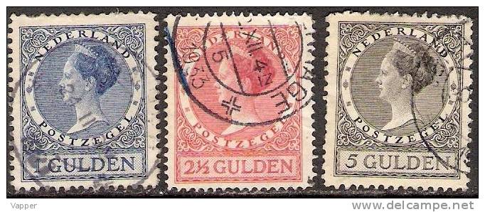 1926 Netherlands Used 3 Stamps  Mi 168-70 CV 9,0 € - Used Stamps