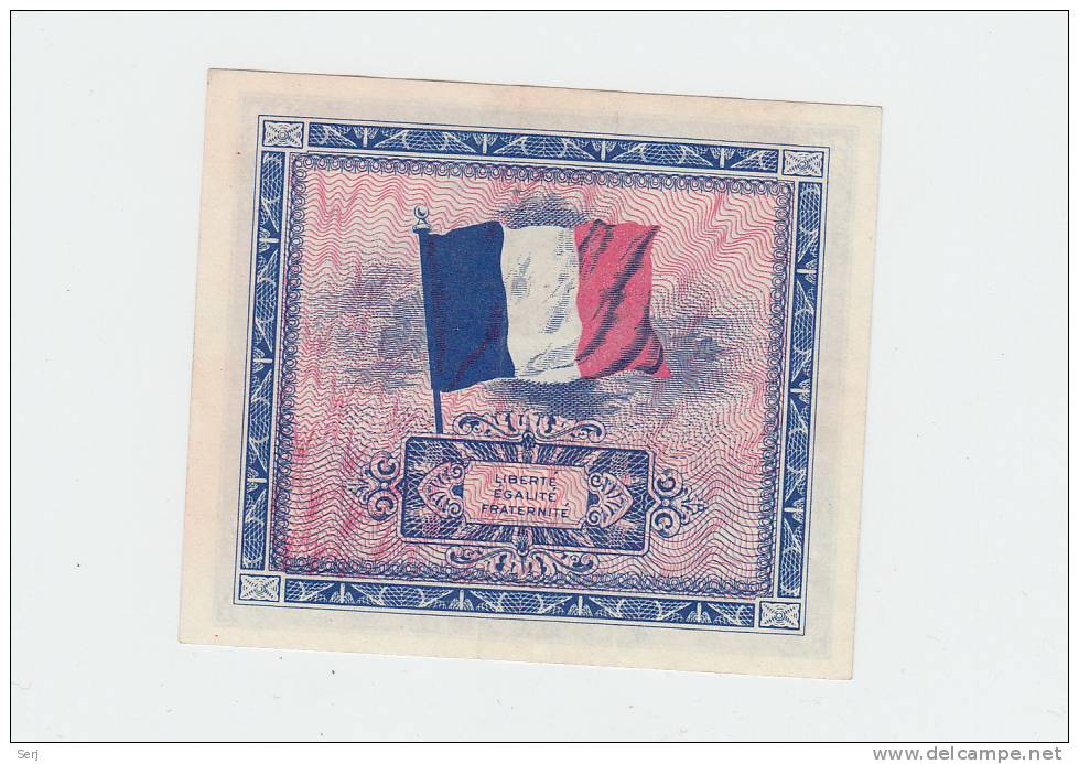 France 2 Francs 1944 XF+ CRISP Banknote P 114a 114 A - 1944 Vlag/Frankrijk