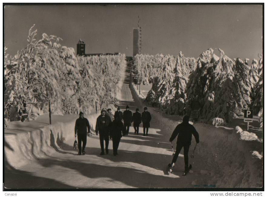 AK Oberwiesenthal, Wetterwarte Und Fichtelberghaus, 1974 - Oberwiesenthal