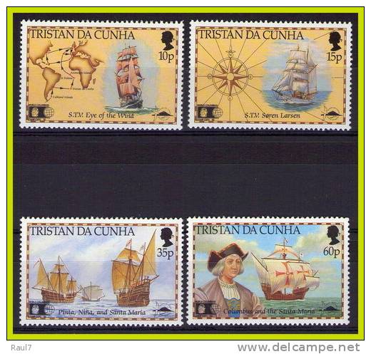 TRISTAN DA CUNHA - Ch. Colomb Et Ses Caravelles  Neufs *** // Mnh // CV €12.50 - Tristan Da Cunha