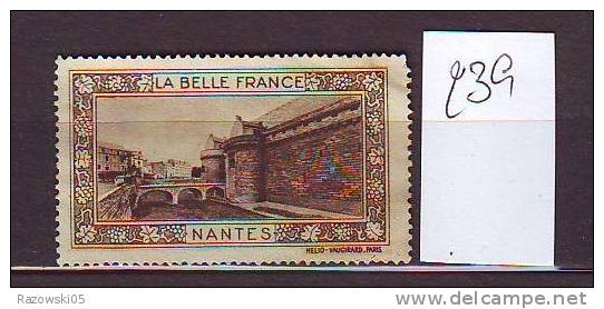 FRANCE. TIMBRE. CINDERELLA. VIGNETTE. BELLE FRANCE. PARIS.............NANTES - Tourisme (Vignettes)