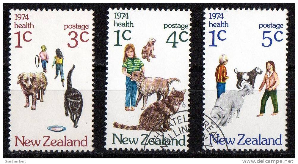 New Zealand 1974 Health Set Of 3 Used - Gebraucht