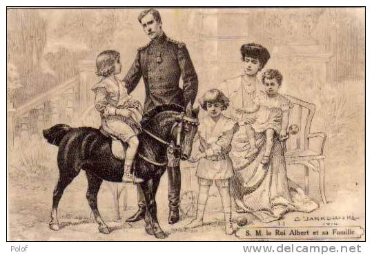 S.M. Le Roi Albert Et Sa Famille - Illustration De G. JANKOWSKY    (38544 ) - Genealogía