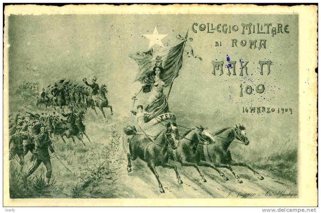 COLLEGIO MILITARE ROMA MAK P 100 IV° CORSO 1907 - Reggimenti