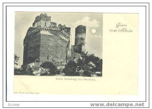 Gruss Vom Rhein, Ruine Schonburg Bei Oberwesel,Pre 1905 Germany - Oberwesel