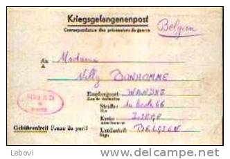 BELGIQUE : Pli Ayant Circulé En Franchise De L'Offizierlager X D Vers WANDRE (30.11.1943) - German Occupation