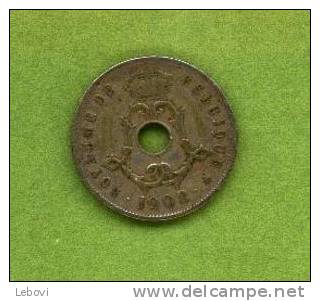 BELGIQUE : : 25 Centimes 1908 FR Léopold II - 25 Cent