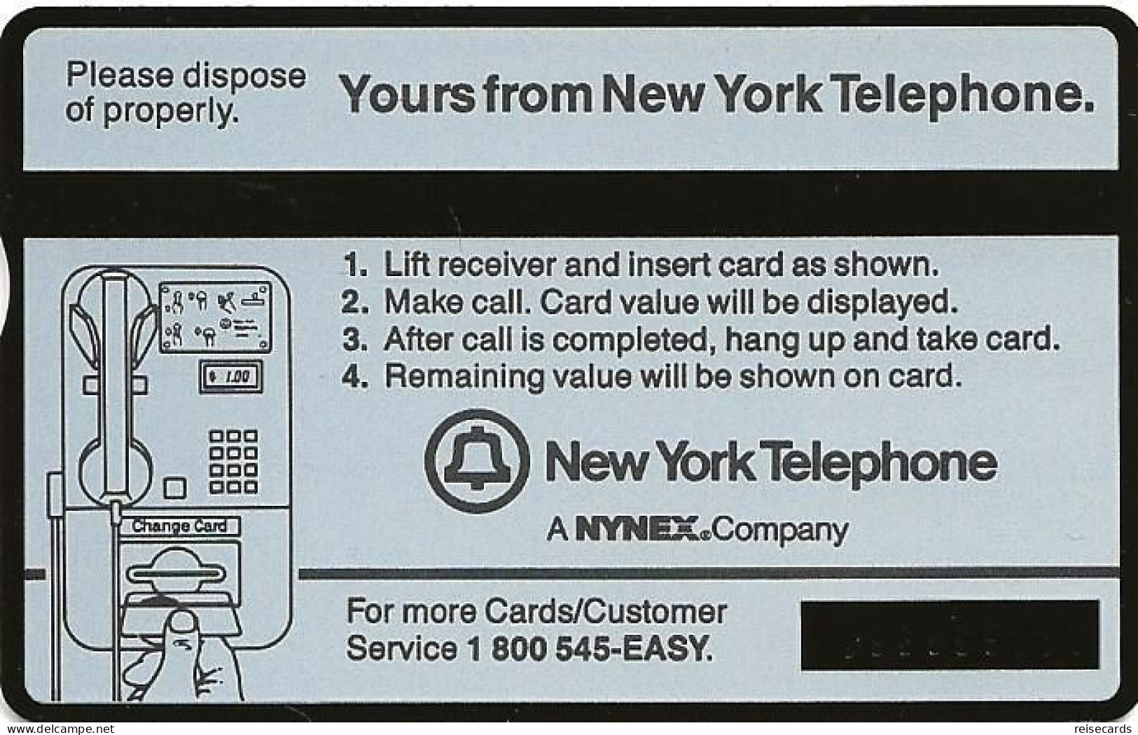 USA: New York Telephone: 210B New York Skyline By Night. Mint - [1] Hologrammkarten (Landis & Gyr)