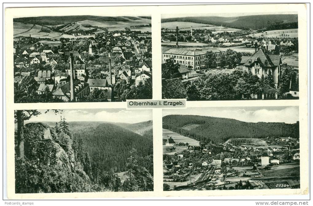 Olbernhau, AK Mit Vier Ansichten, 1938 - Olbernhau