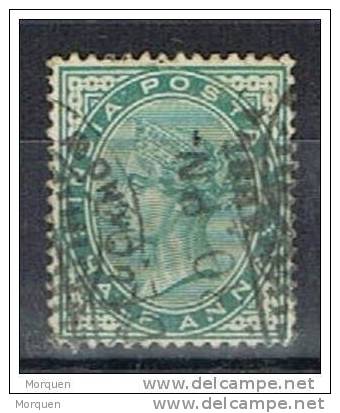 Lote 4 Sellos INDIA Inglesa, Yvert Num 27, 33, 37, 47 º - 1882-1901 Empire