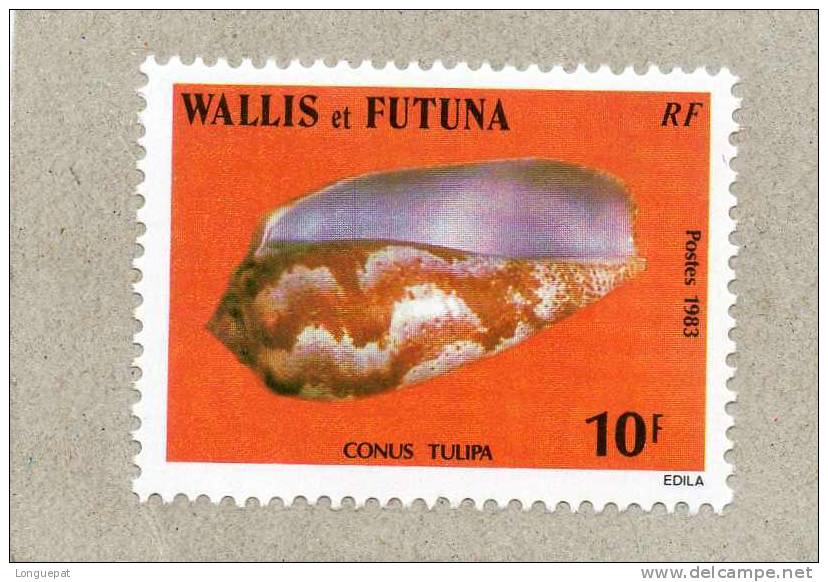 WALLIS Et FUTUNA : Coquillage : Conus Tulips - Mollusques   - Faune Marine - Neufs