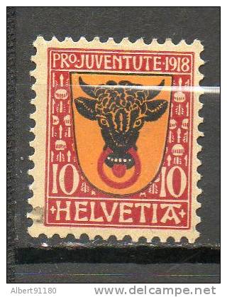 SUISSE 10+5c Rouge Noir Jaune Foncé 1918 N°168 - Unused Stamps