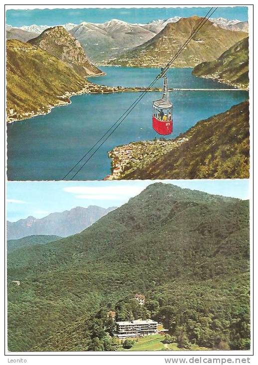 SERPIANO Schwebebahn Seilbahn Kurhaus Lago Di Lugano Melide Bissone 2 Cartoline - Bissone