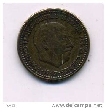 - ESPAGNE . 1 P. 1947 . - 1 Peseta