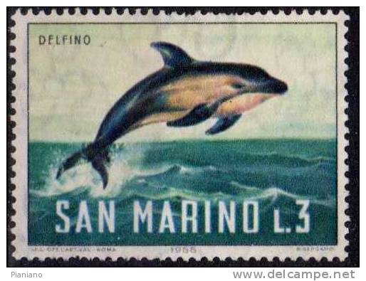 PIA - SMA - 1966 : Fauna  Marina  : Delfino - (SAS  723) - Gebruikt