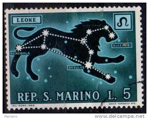 PIA - SMA - 1970 : Segni Dello Zodiaco : Leone - (SAS  798) - Used Stamps