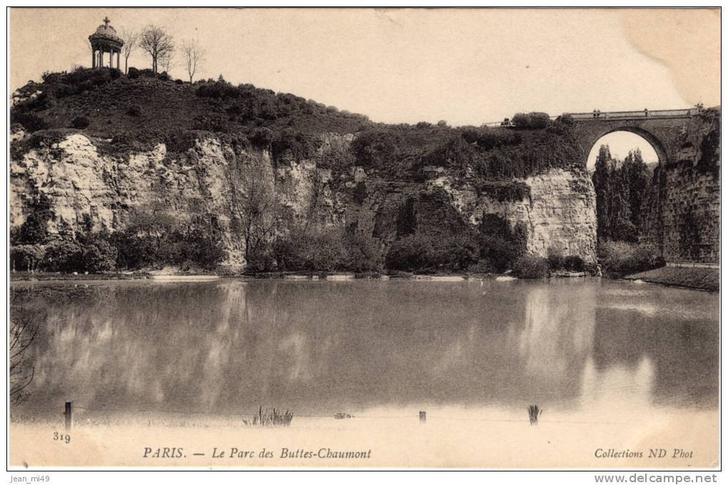 75  - PARIS - LOT DE 3 CARTES - Les Buttes Chaumont - Le Pont Suspendu - Le Parc Des Buttes Chaumont - Arrondissement: 19