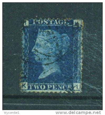 GREAT BRITAIN  -  1858  Two Pence Blue  Used  (faults As Scan) - Usati