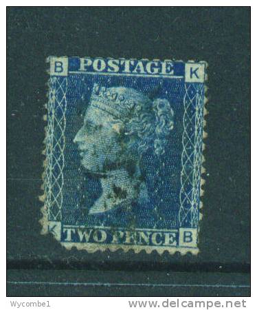 GREAT BRITAIN  -  1858  Two Pence Blue  Used  (faults As Scan) - Oblitérés