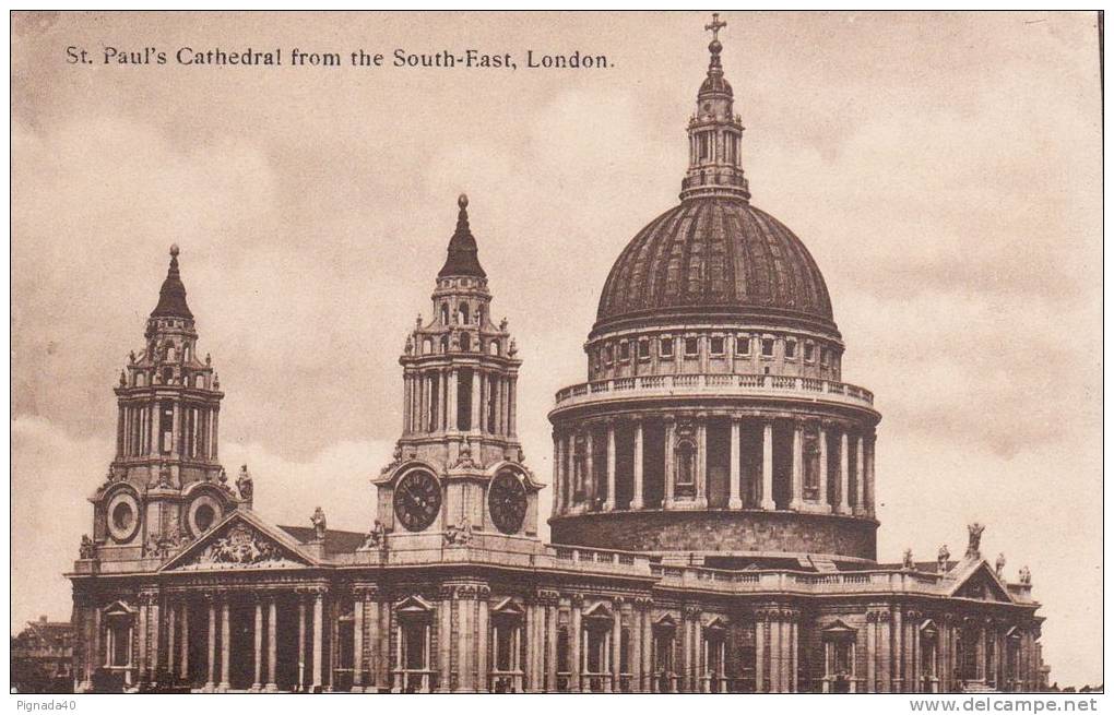 Cp , ANGLETERRE , LONDRES , St. Paul's Cathedral From The South-East , London - St. Paul's Cathedral