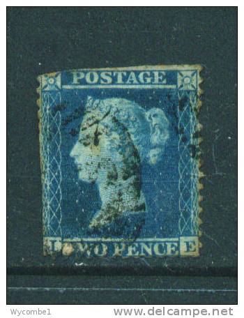 GREAT BRITAIN  -  1854  Two Pence Blue  Used  (Faults As Scan) - Usados