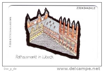 Germany - O777c  04/93 - Rathausmarkt Lübeck - O-Serie : Serie Clienti Esclusi Dal Servizio Delle Collezioni