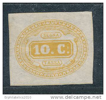 ITALY1863 POSTAGE DUES FIRST ONE ISSUED SC J1 VF UNUSED NO GUM NICE STAMP - Taxe