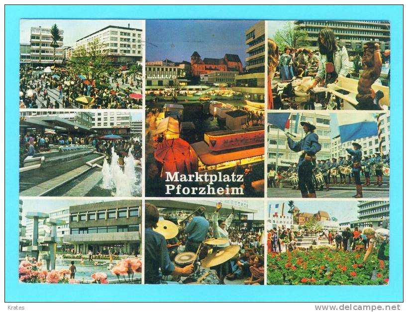 Postcard - Pforzheim, Marktplatz     (V 10538) - Pforzheim