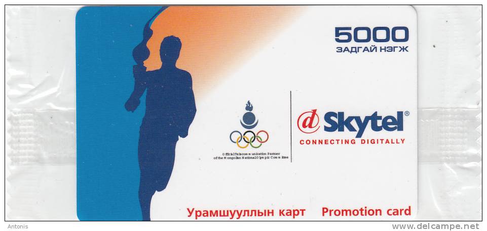 MONGOLIA - Mongolian Olympic Committee, Skytel Promotion Prepaid Card 5000 Units, Exp.date 08/06, Mint - Mongolia