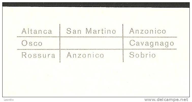 STRADA ALTA Altanca Osco Rossura San Martino Anzonico Cavagnago Sobrio 1972 - Osco